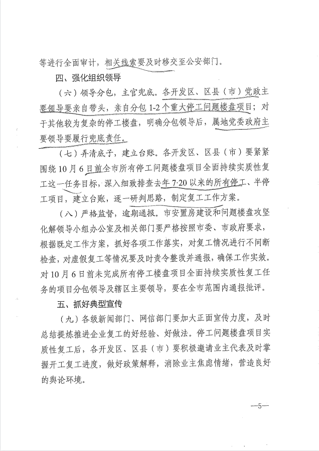 大干30天，确保全市停工楼盘全面复工